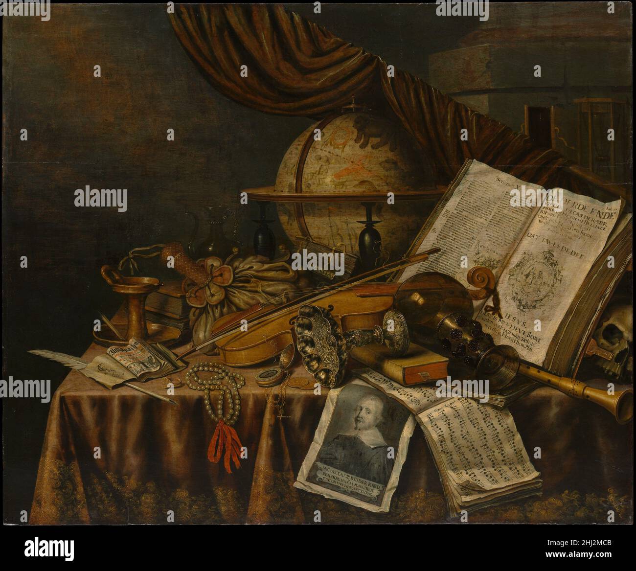 Vanitas Still Life 1662 Edwaert Collier Niederländisch. Vanitas Still Life 435918 Stockfoto