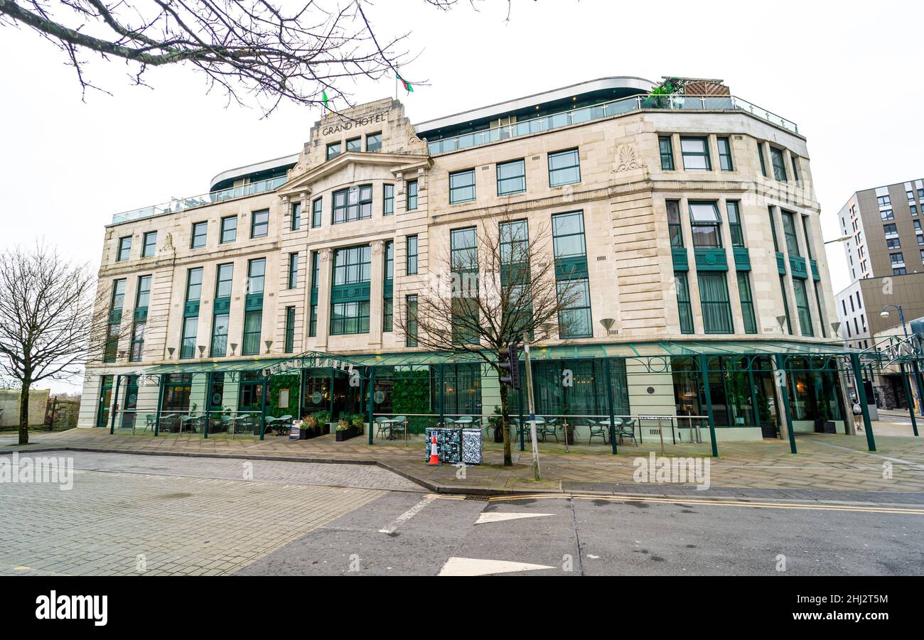 Das Grand Hotel Swansea. Wales, Vereinigtes Königreich - 16. Januar 2022 Stockfoto