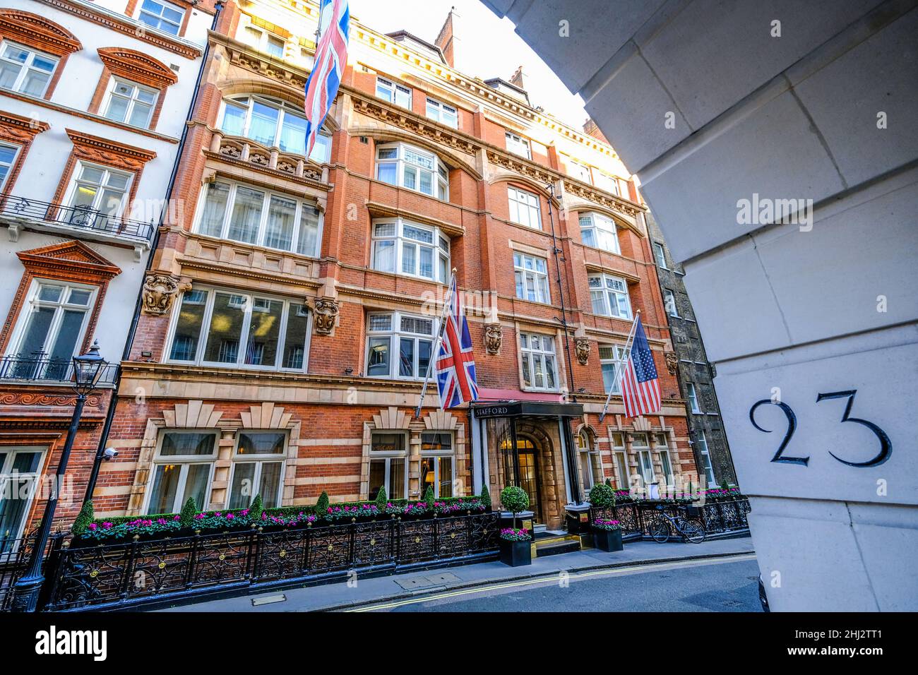 Stafford Hotel, St James Place, London SW1 Stockfoto