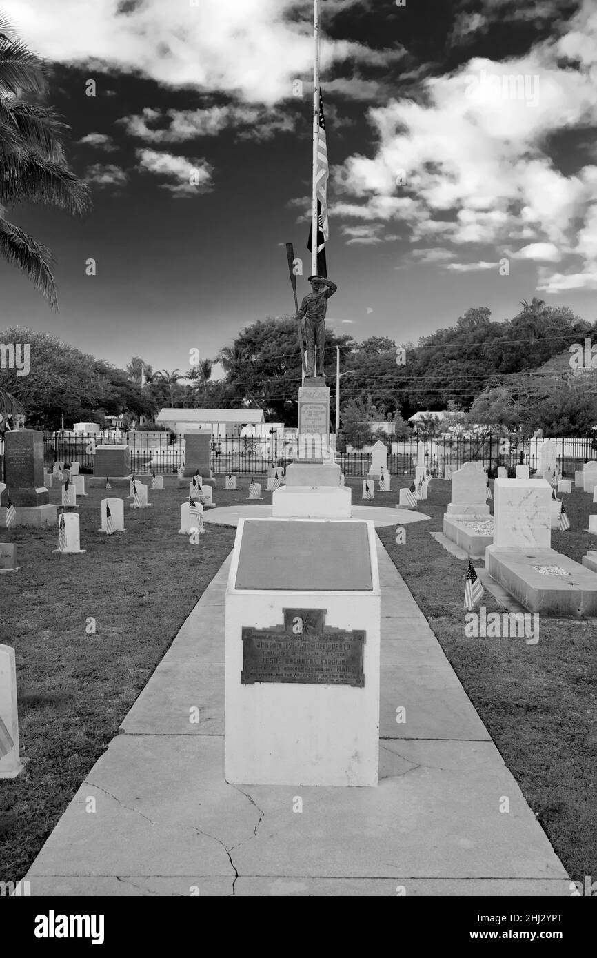 Key West Cemetery in Key West, Florida, Florida, USA. Insel Urlaubsziel für entspannten Tourismus. Stockfoto