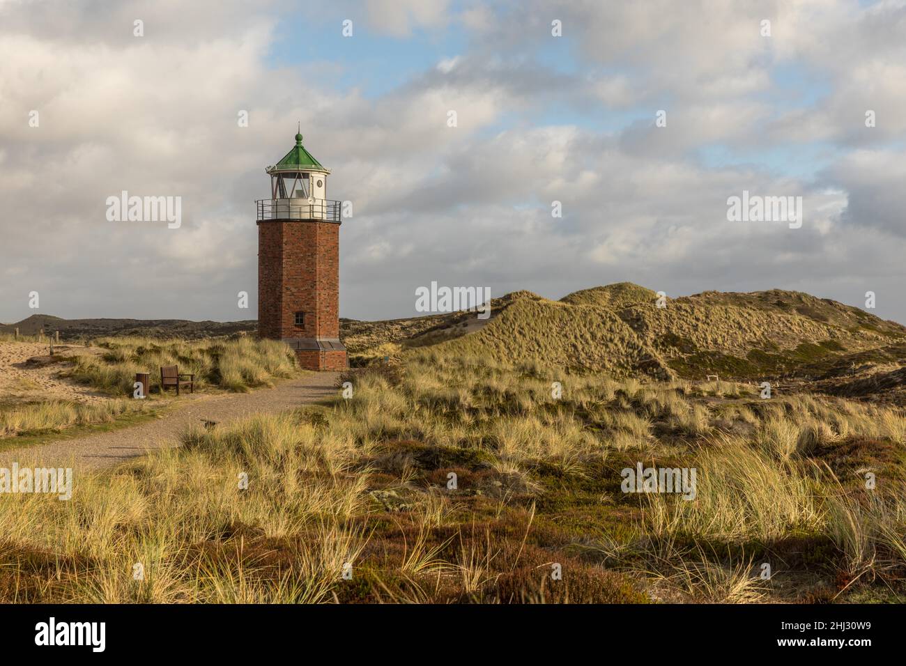 Red Cliff Cross light, Kampen, Sylt, Nordfriesland, Schleswig Holstein, Deutschland Stockfoto