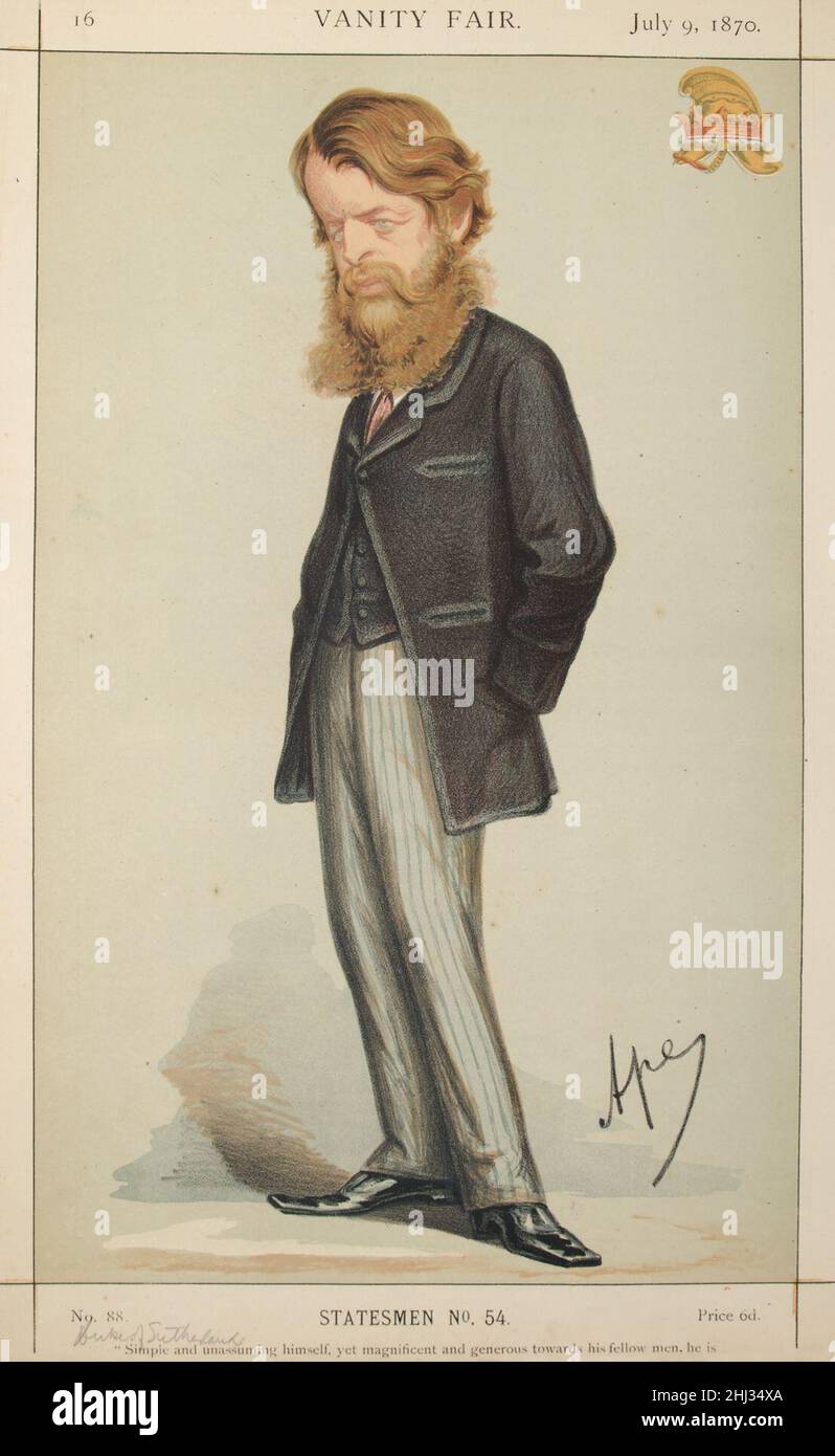 George Sutherland-Leveson-Gower, Vanity Fair, 1870-07-09. Stockfoto