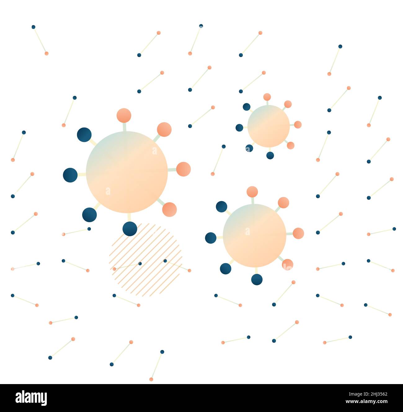 Neues Coronavirus - SARS-CoV-2 - Spike Protein Mutation - Symbol als EPS 10 Datei Stock Vektor Neues Coronavirus - SARS-CoV-2 - Spike Protein Mutation - Symbol als EPS 10 Datei Stock Vektor