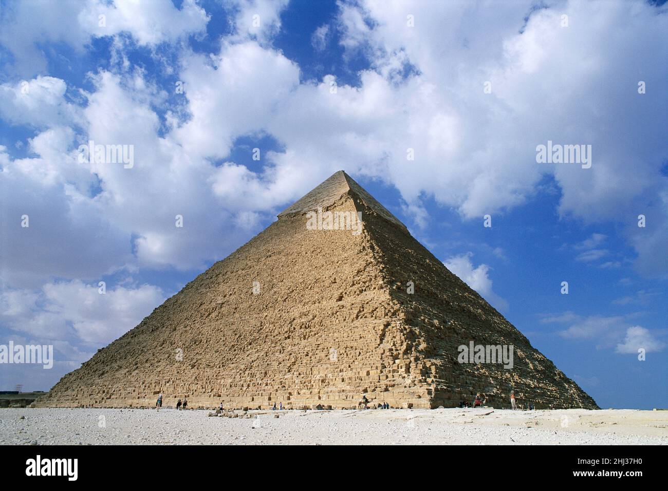 Die Pyramide von Khephra (Cephren), Gizeh, Ägypten Stockfoto
