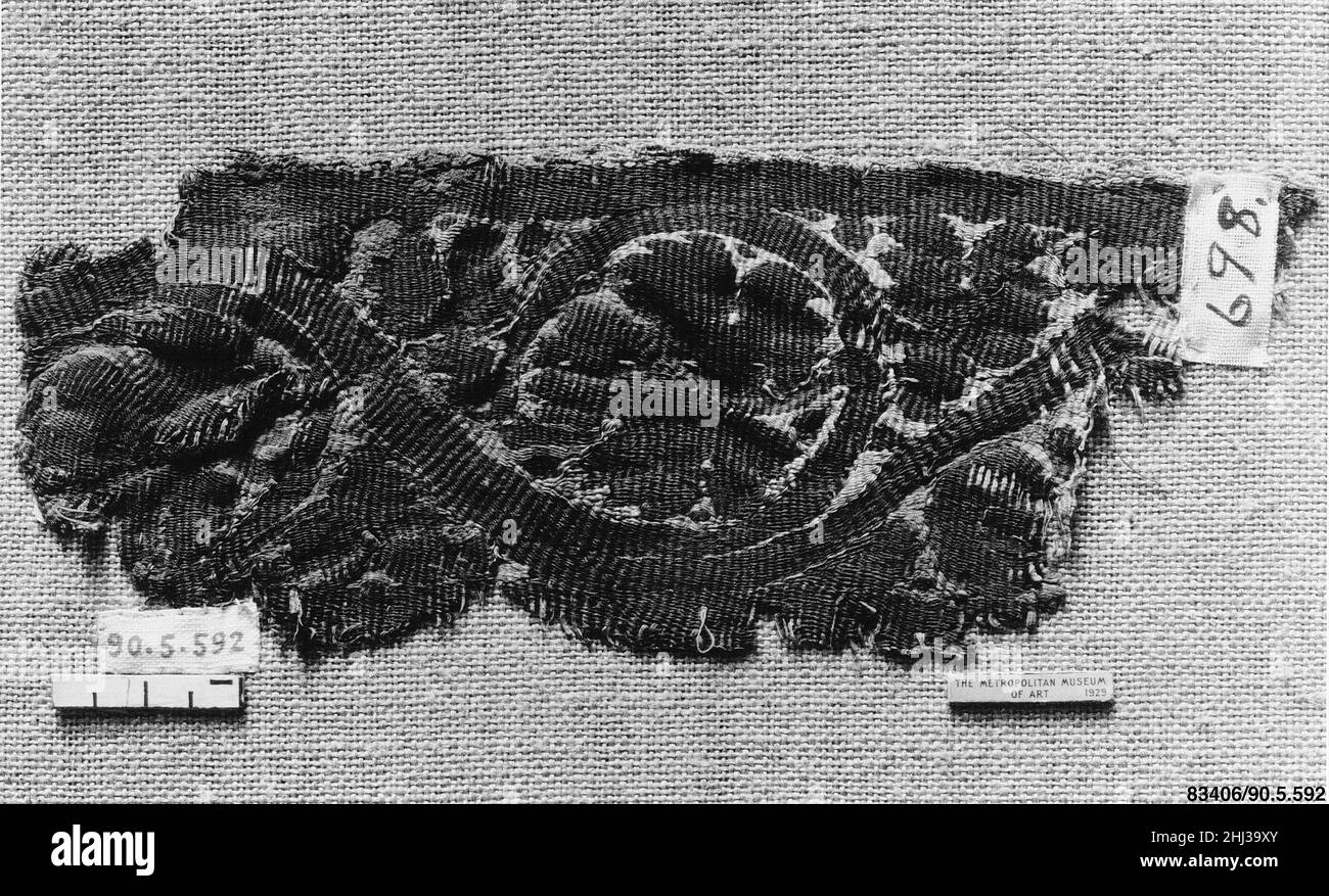 Textile Fragment 3rd–4th Jahrhundert. Textile Fragment 444071 Stockfoto