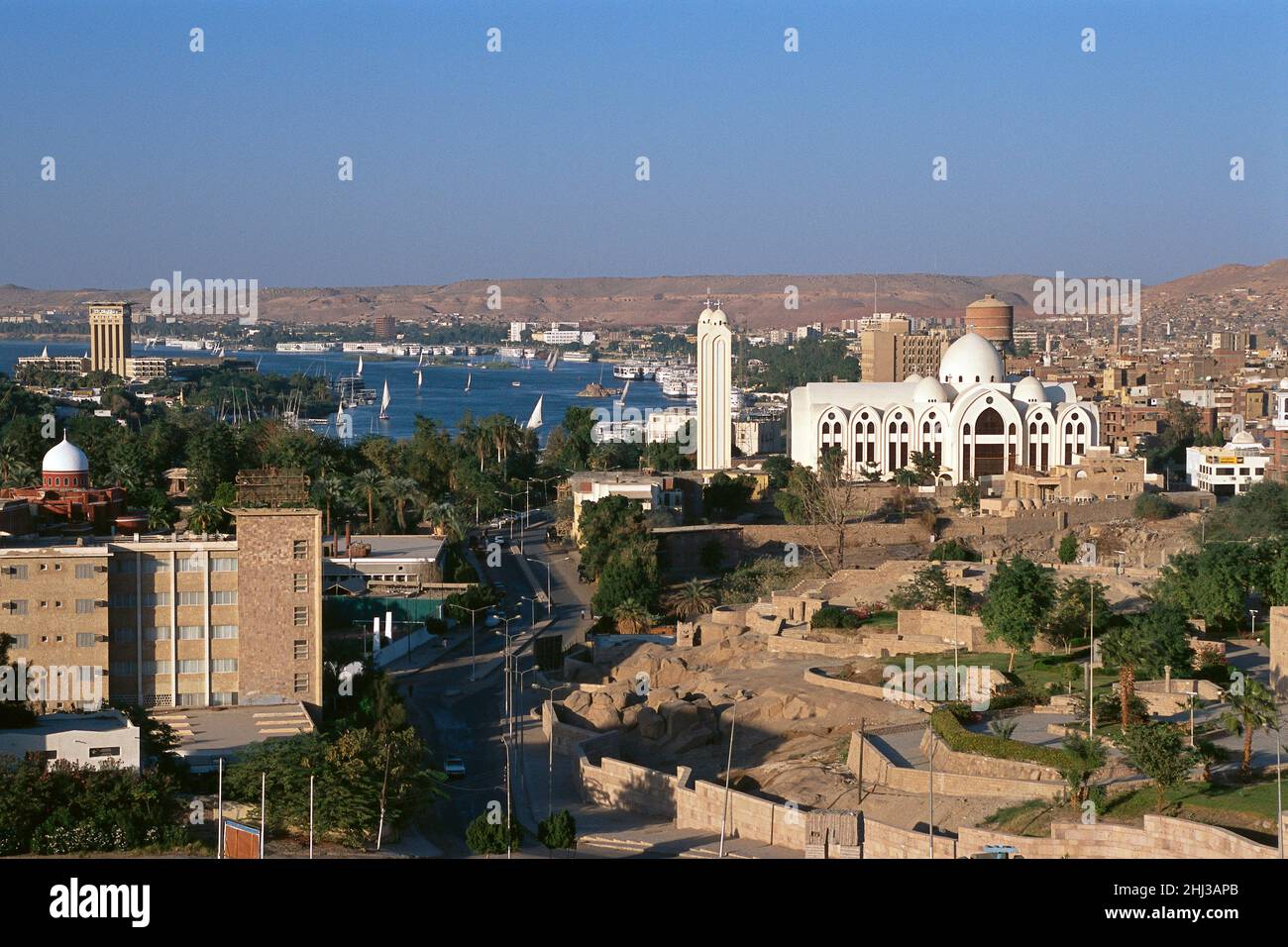 Überblick über Assuan, Ägypten Stockfoto