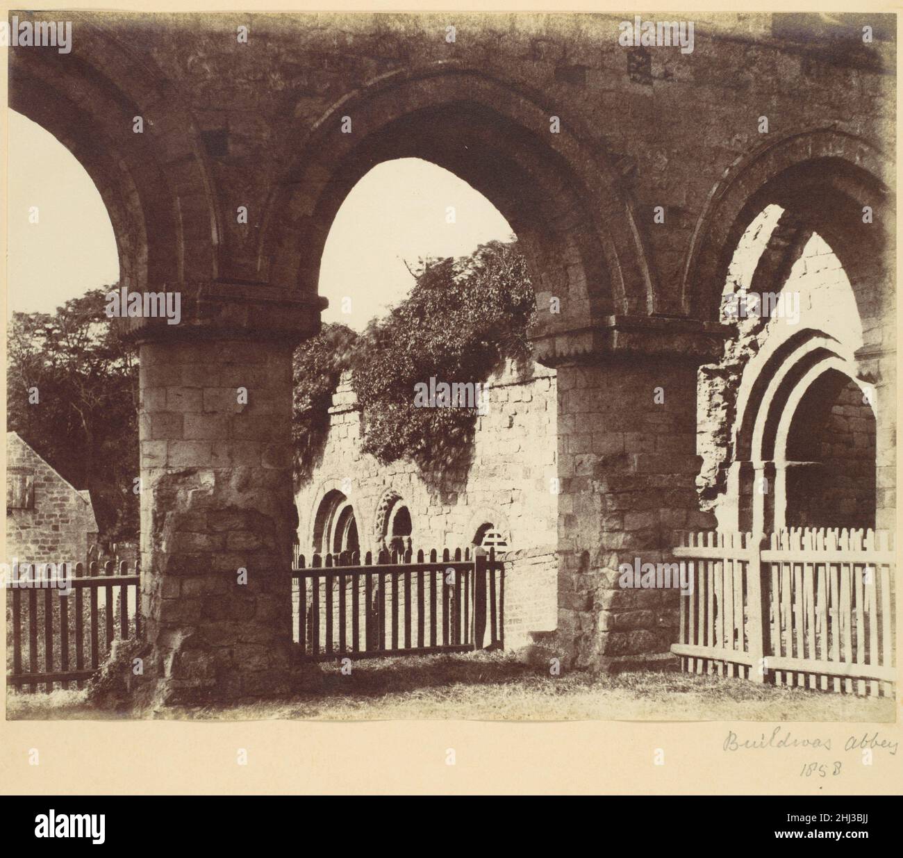 Buildwas Abbey 1858 Alfred Capel Cure Britisch. Buildwas Abbey 265775 Stockfoto