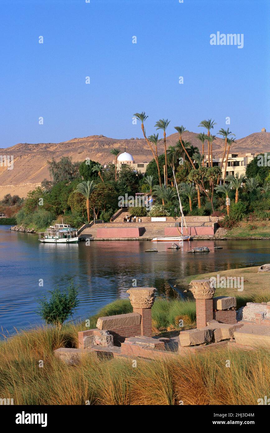 Der Nil bei Assuan, Ägypten Stockfoto