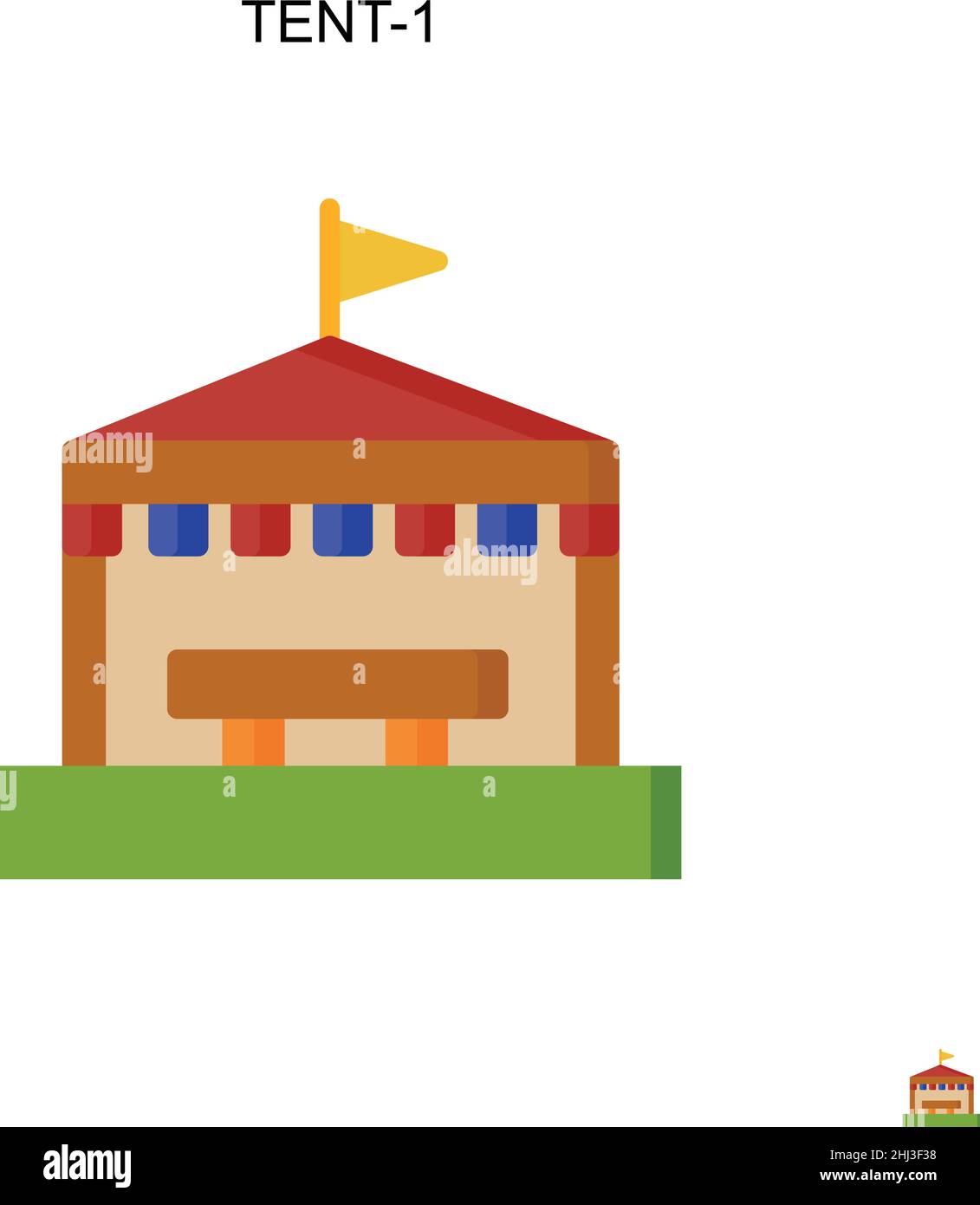 Tent-1 einfaches Vektorsymbol. Illustration Symbol Design-Vorlage für Web mobile UI-Element. Stock Vektor