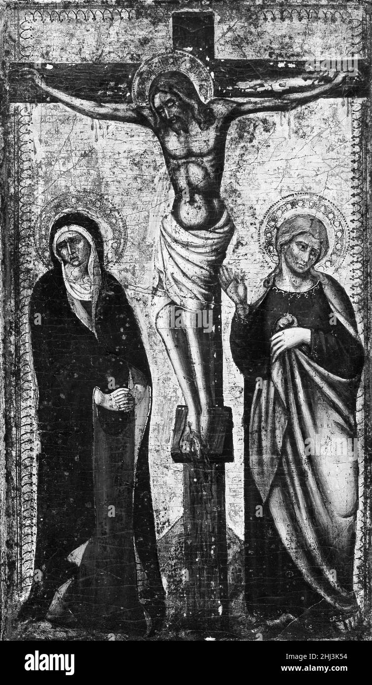 Die Kreuzigung Kopie nach Luca di Tommè di Nuto Italienisch. Die Kreuzigung 436921 Stockfoto