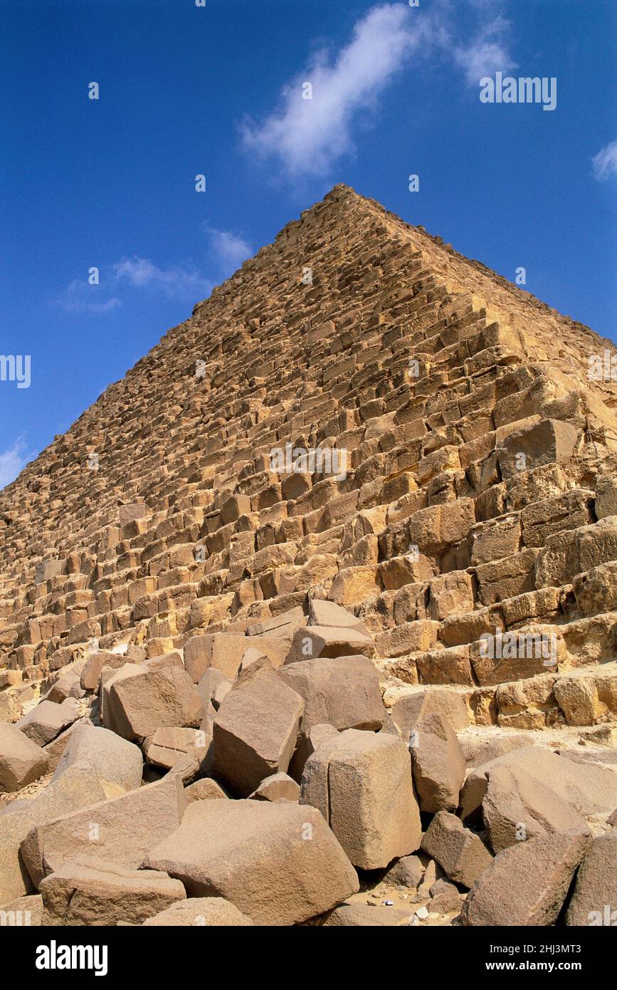 Pyramide von Menkaura, Gizeh, Ägypten Stockfoto
