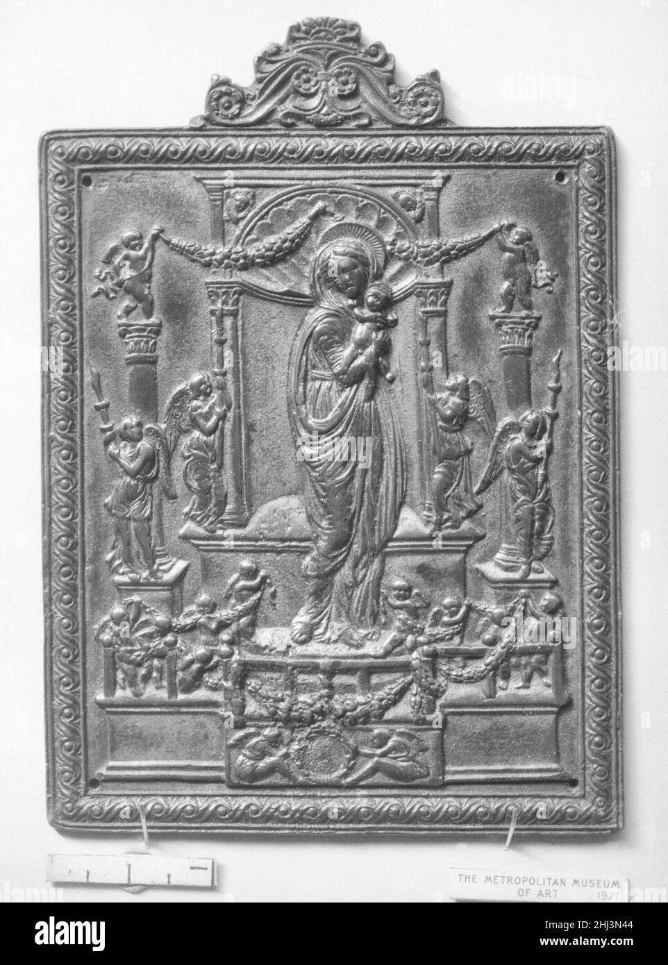 Jungfrau und Kind mit Engeln Ende 15th Jahrhundert Italienisch. Jungfrau und Kind mit Engeln 195682 Stockfoto