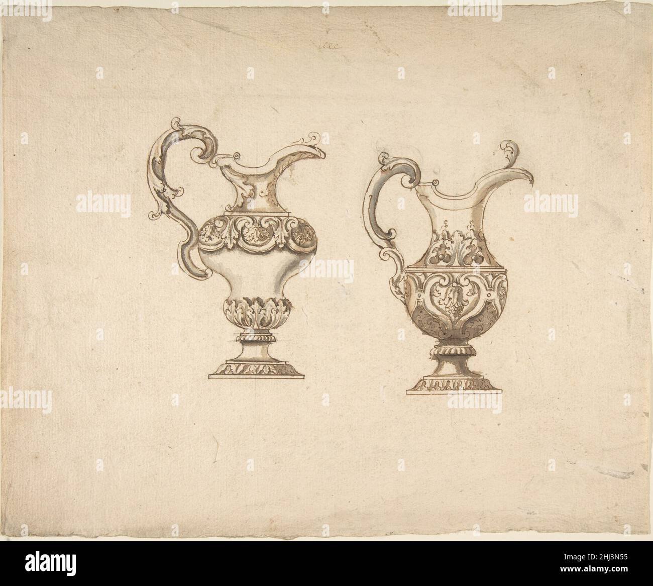 Zwei Vasen 18th Jahrhundert Anonym, Italienisch, Bolognese 18th Jahrhundert Künstler Italienisch. Zwei Vasen 389595 Stockfoto