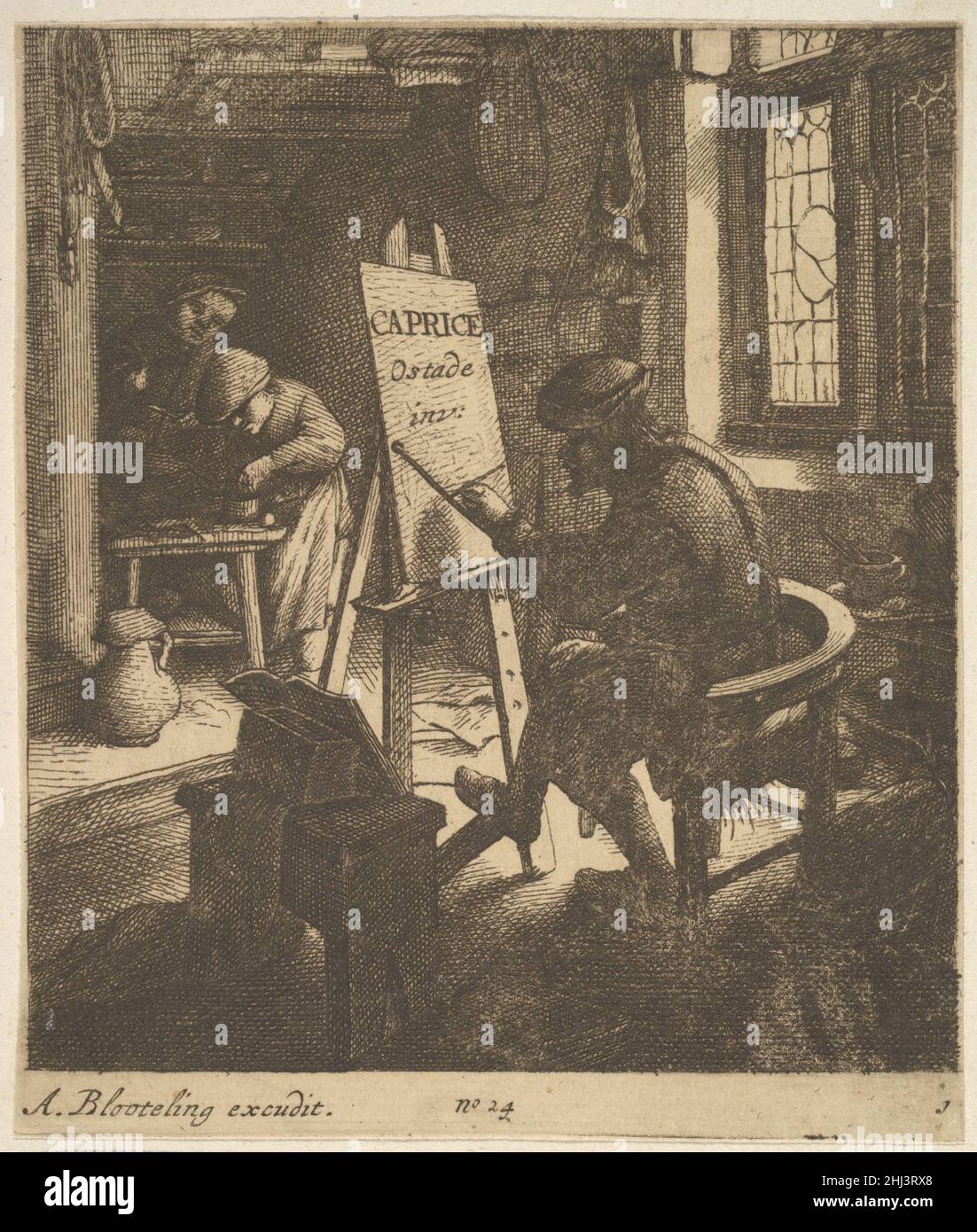 Der Maler 1610–85 nach Adriaen van Ostade Dutch. Der Maler 396313 Stockfoto