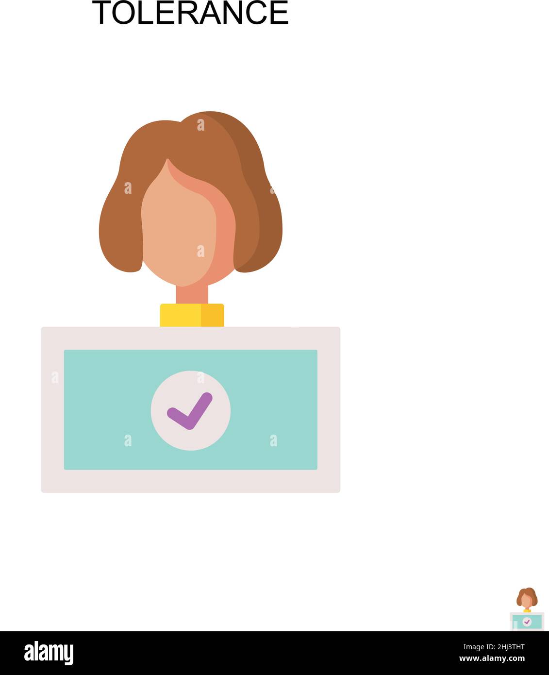 Einfaches Vektorsymbol Toleranz. Illustration Symbol Design-Vorlage für Web mobile UI-Element. Stock Vektor