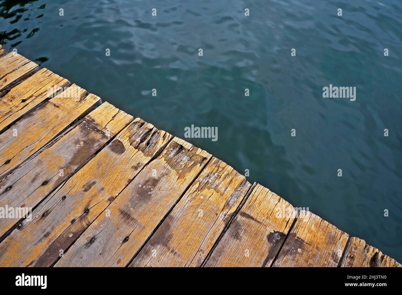 Alte hölzerne Pier Detail, Rio Stockfoto