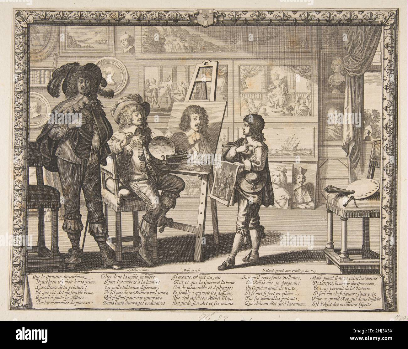 Der Maler ca. 1642 Abraham Bosse Französisch. Der Maler 390082 Stockfoto