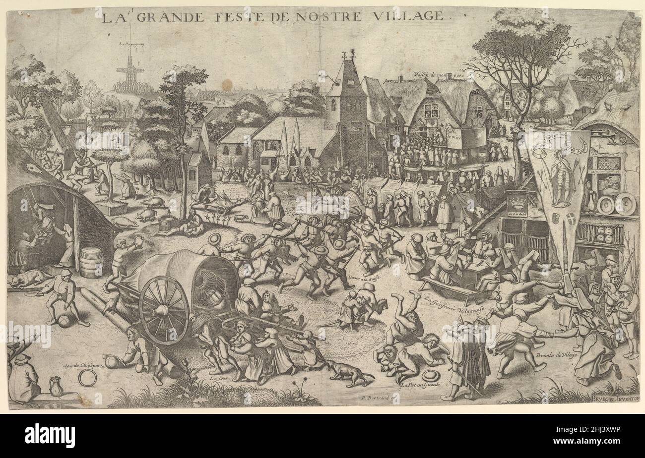 Die Kermis von Saint George Ca. 1569; gedruckt nach 1601 Johannes van Doetecum I Niederländisch. Die Kermis von Saint George 415655 Stockfoto