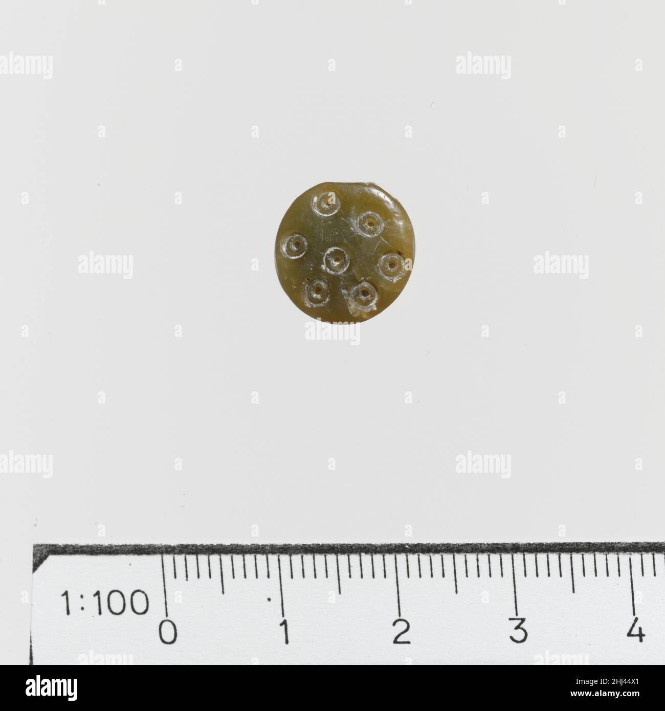 Versiegelt Minoan. Seal 251962 Minoan, Seal, Serpentine, andere: 1/2 x 1/4 Zoll (1,3 x 0,6 cm). Das Metropolitan Museum of Art, New York. Vermächtnis von Richard B. Seager, 1926 (26.31.10) Stockfoto