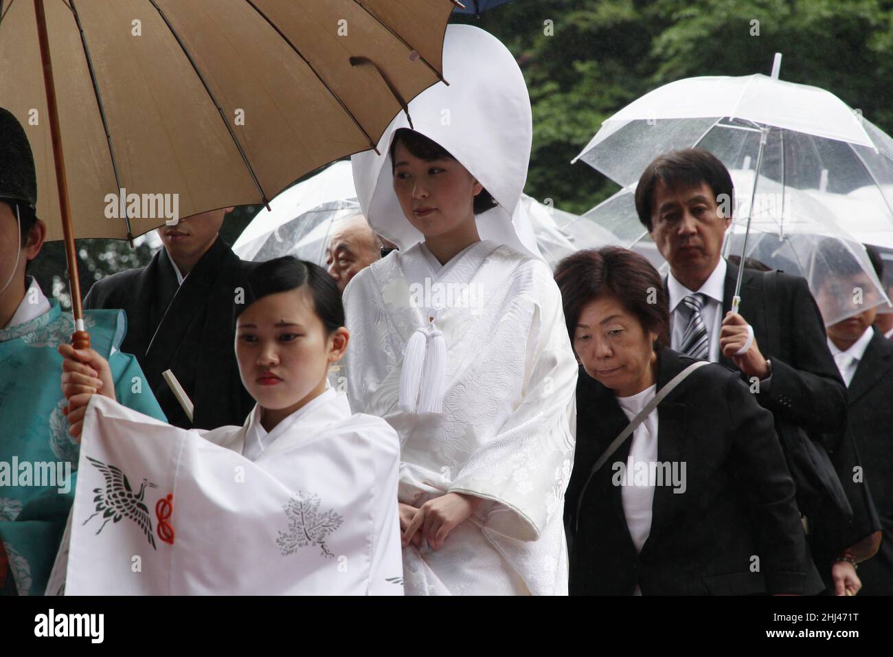 Japanische Hochzeitszeremonie in Nikko Stockfoto
