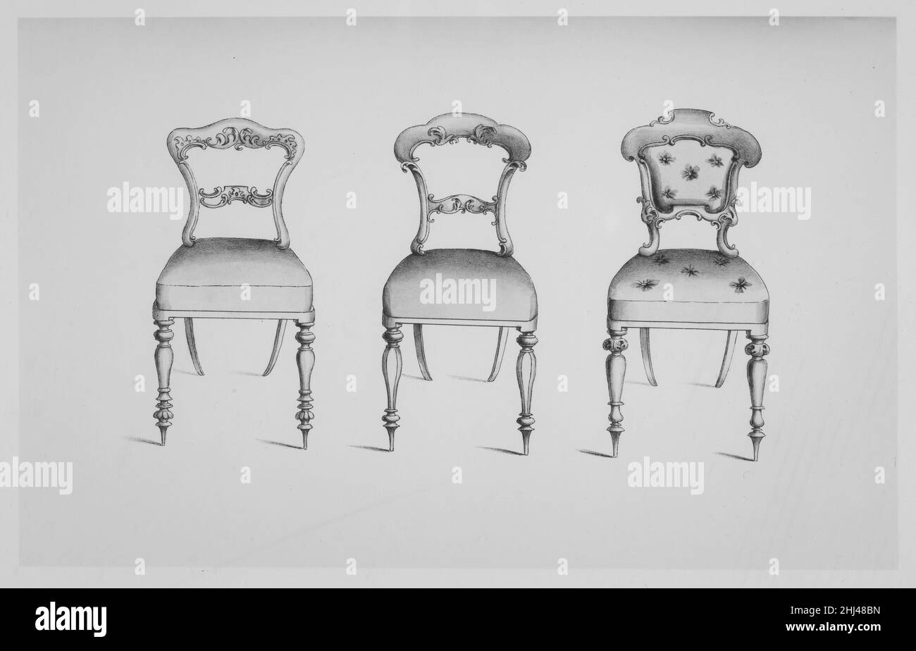 Möbelstücke in den Stilrichtungen Elizabethan & Louis Quatorze. Für moderne Nachahmung angepasst 19th Century Thomas King British. Möbelstücke in den Stilrichtungen Elizabethan & Louis Quatorze. Angepasst für moderne Nachahmung 352521 Stockfoto