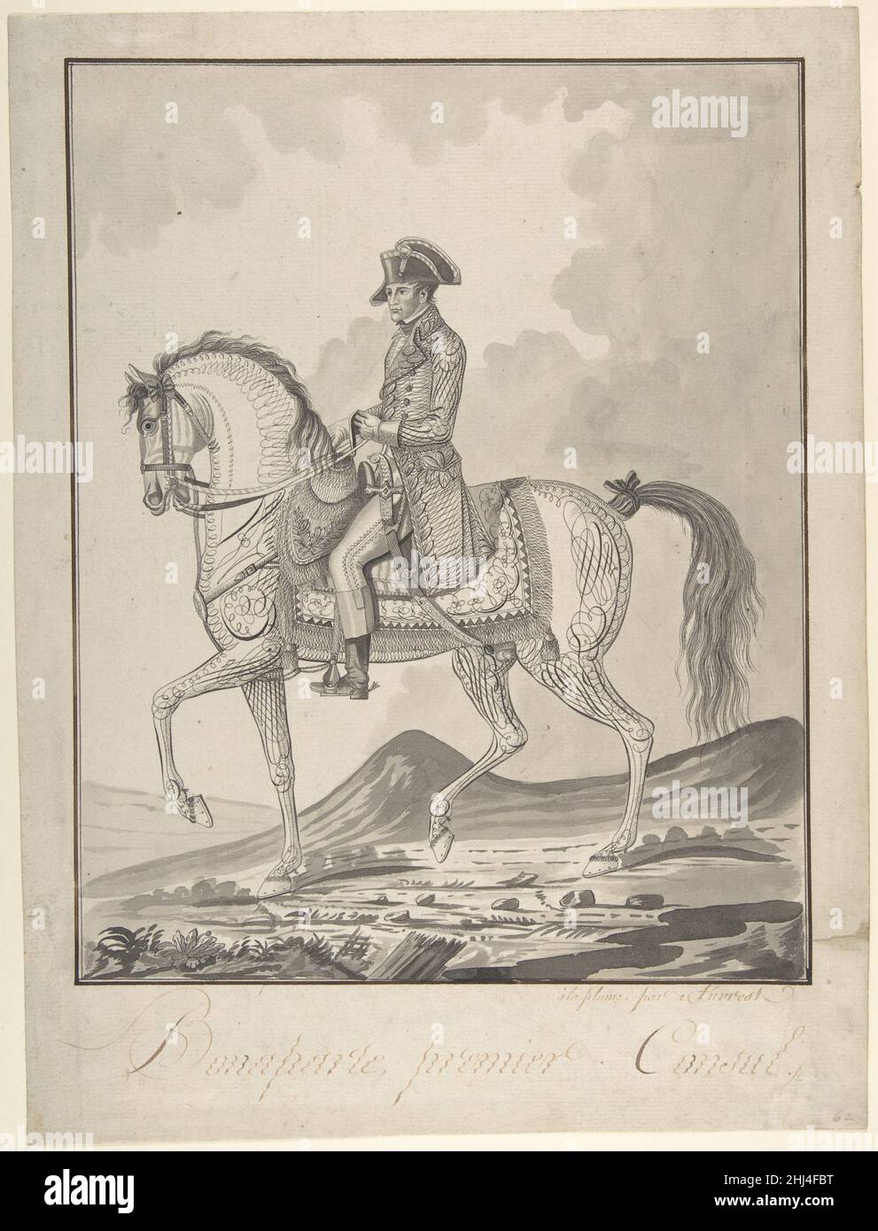 Reiterporträt Napoleons als erster Konsul n.d. Auvrest Französisch. Reiterporträt Napoleons als erster Konsul 334787 Stockfoto