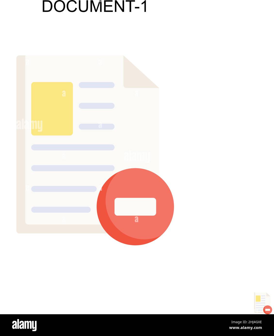 Document-1 Simple Vector Icon. Illustration Symbol Design-Vorlage für Web mobile UI-Element. Stock Vektor