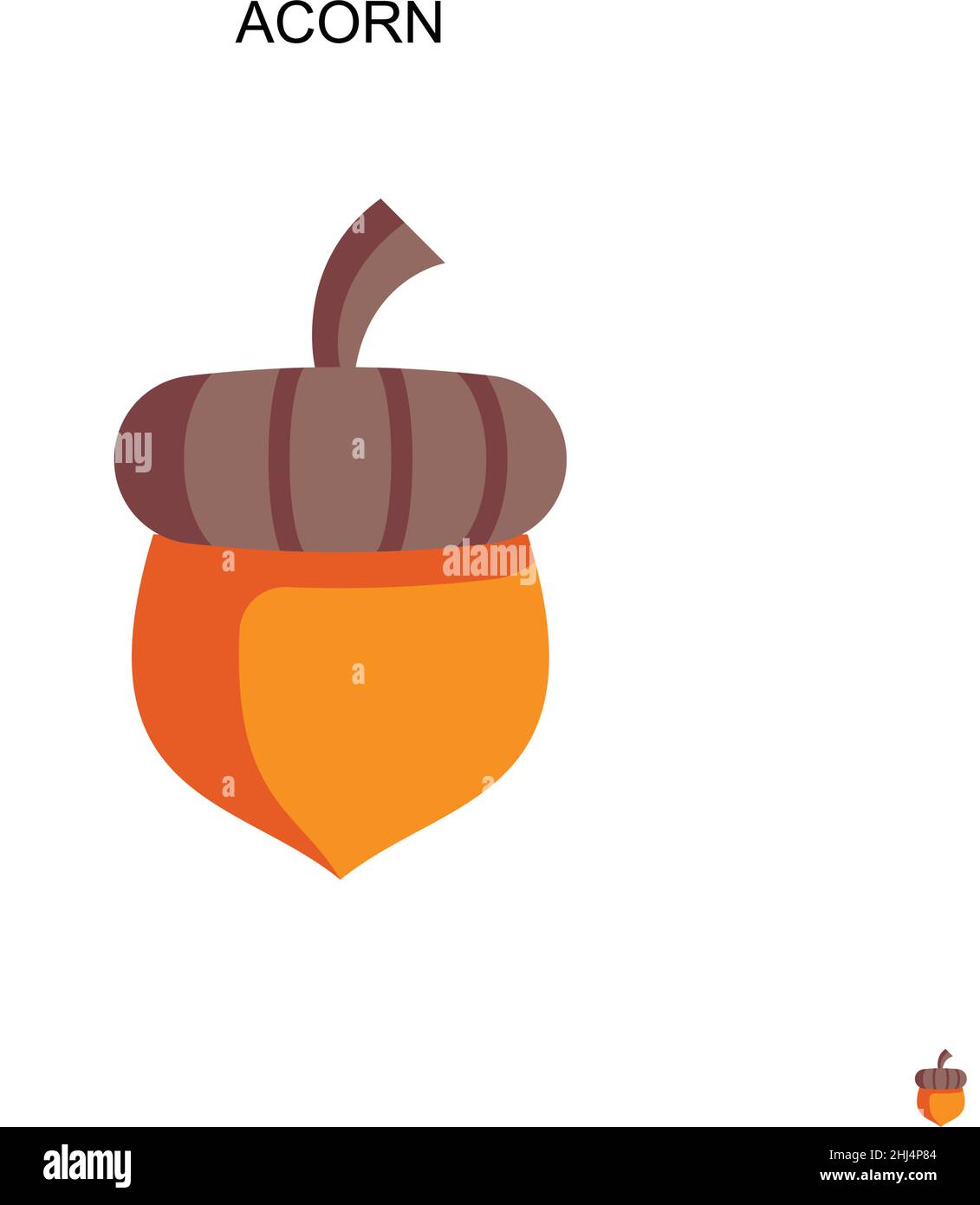 Einfaches Vektorsymbol „Acorn“. Illustration Symbol Design-Vorlage für Web mobile UI-Element. Stock Vektor