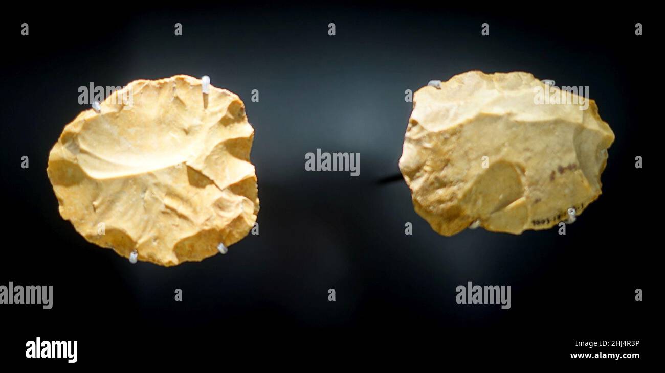 Steinwerkzeuge, Neanderthal, Bad Urach, Wittingen, c. 50.000 bis 70.000 Jahre alt Stockfoto