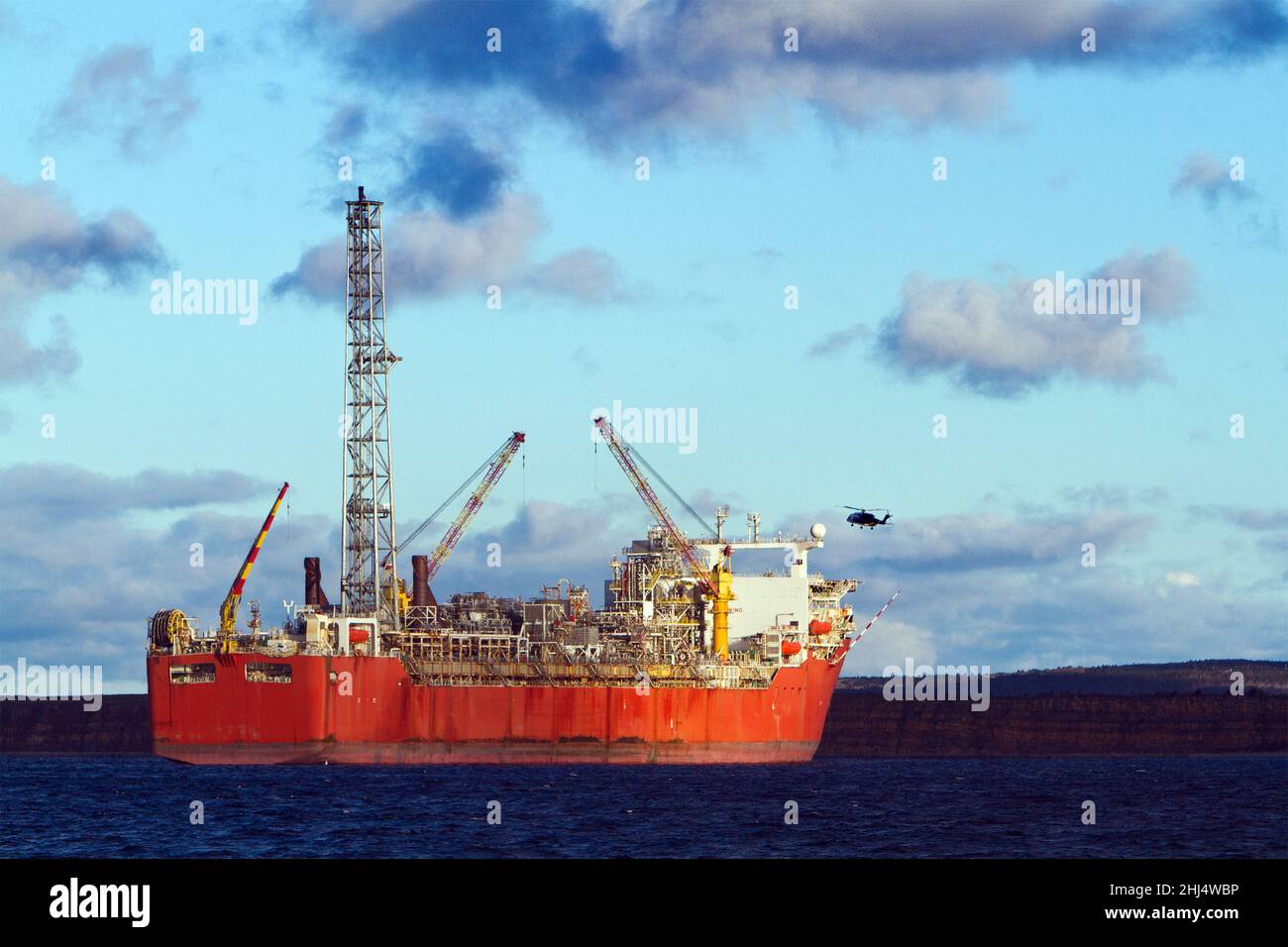 FPSO-Behälter für Öl und Gas Stockfoto