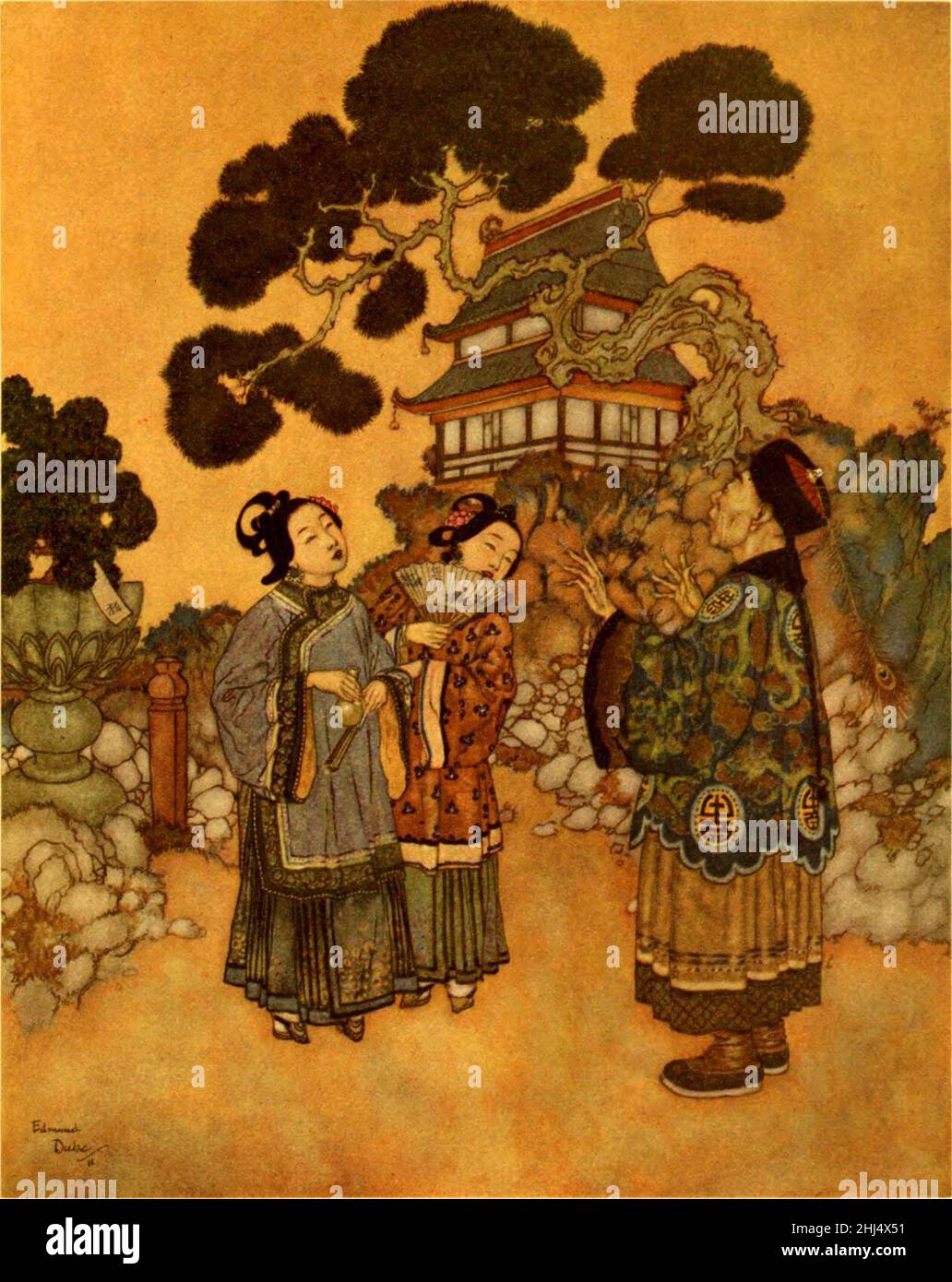 Geschichten von Hans Andersen - Edmund Dulac Farbtafel auf Seite 095. Stockfoto
