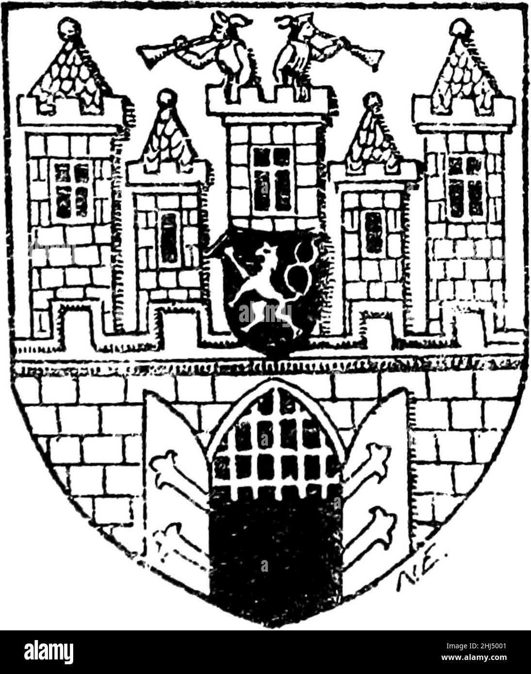 Prager Geschichte (1920), Wappen der Malá Strana. Stockfoto