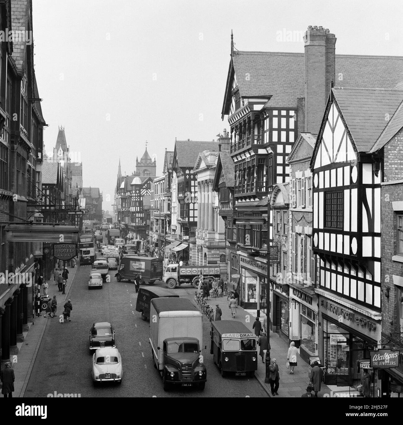 Eastgate Street, Chester, Cheshire. 21st. April 1961. Stockfoto