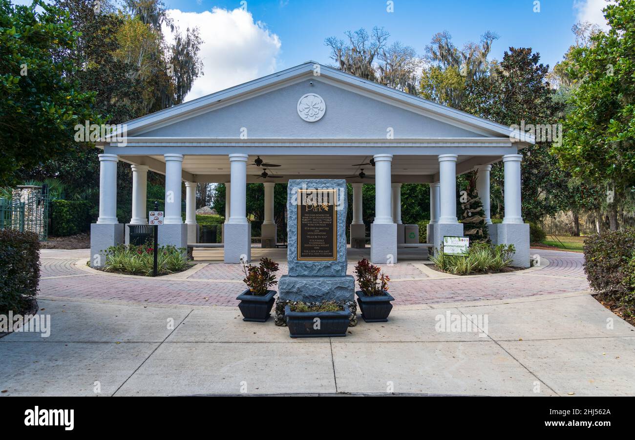 Pavillon im Sholom Park - Ocala, Florida, USA Stockfoto