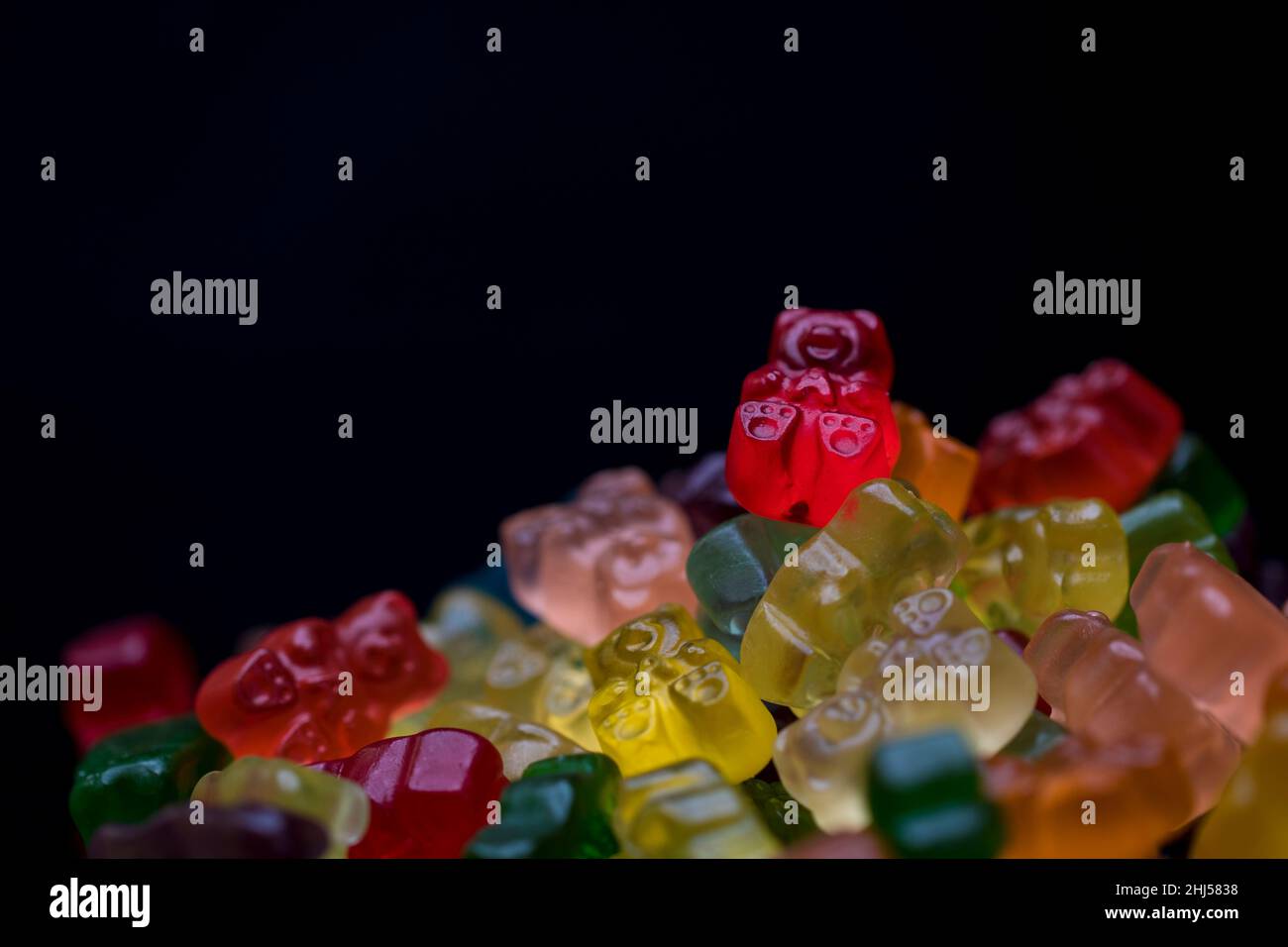 Bonbons Gummibonbons in verschiedenen Farben. Stockfoto