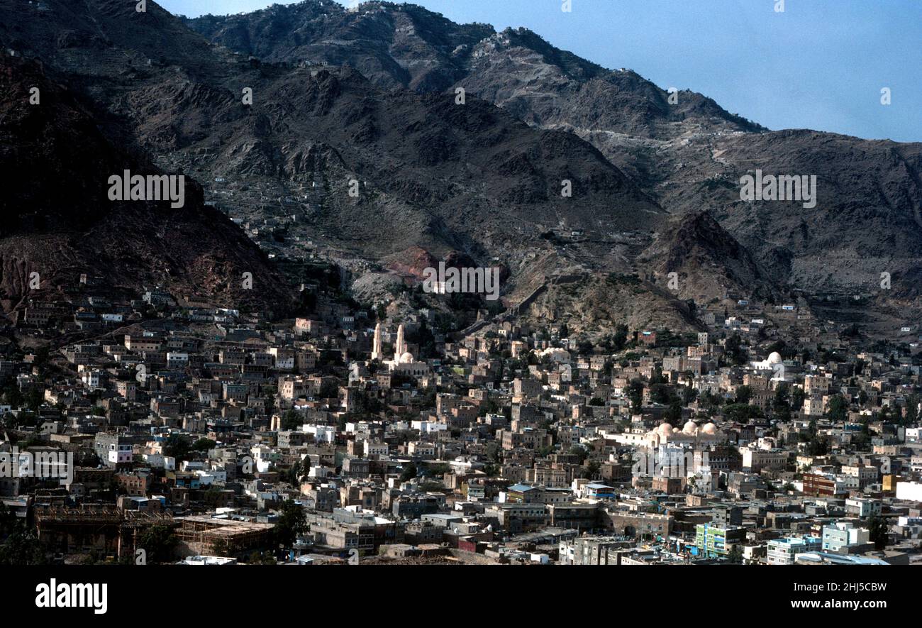 Taiz, Hauptstadt der Zaydi-Imame, Jemen 1982 Stockfoto