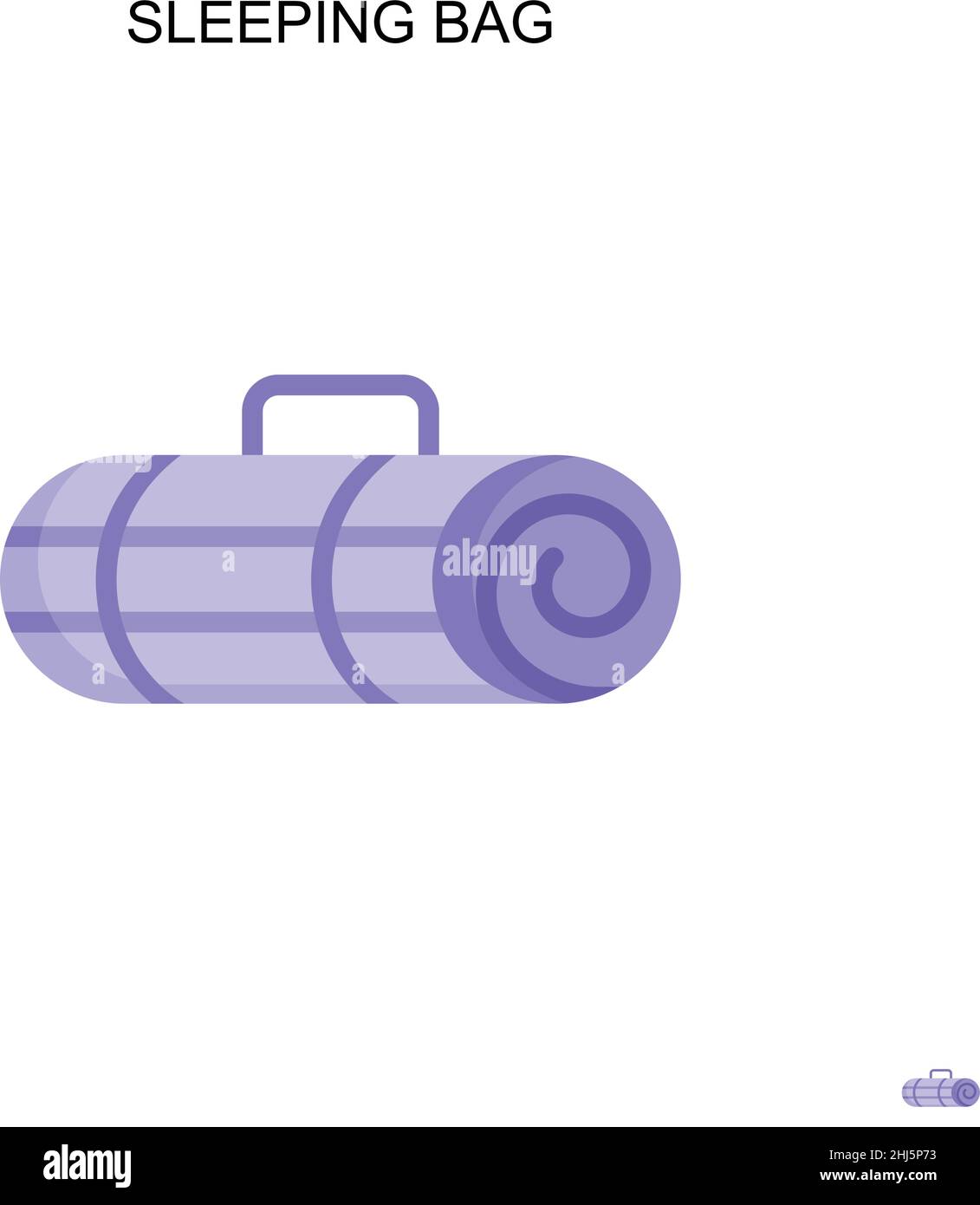 Einfaches Vektor-Symbol für Schlafsack. Illustration Symbol Design-Vorlage für Web mobile UI-Element. Stock Vektor
