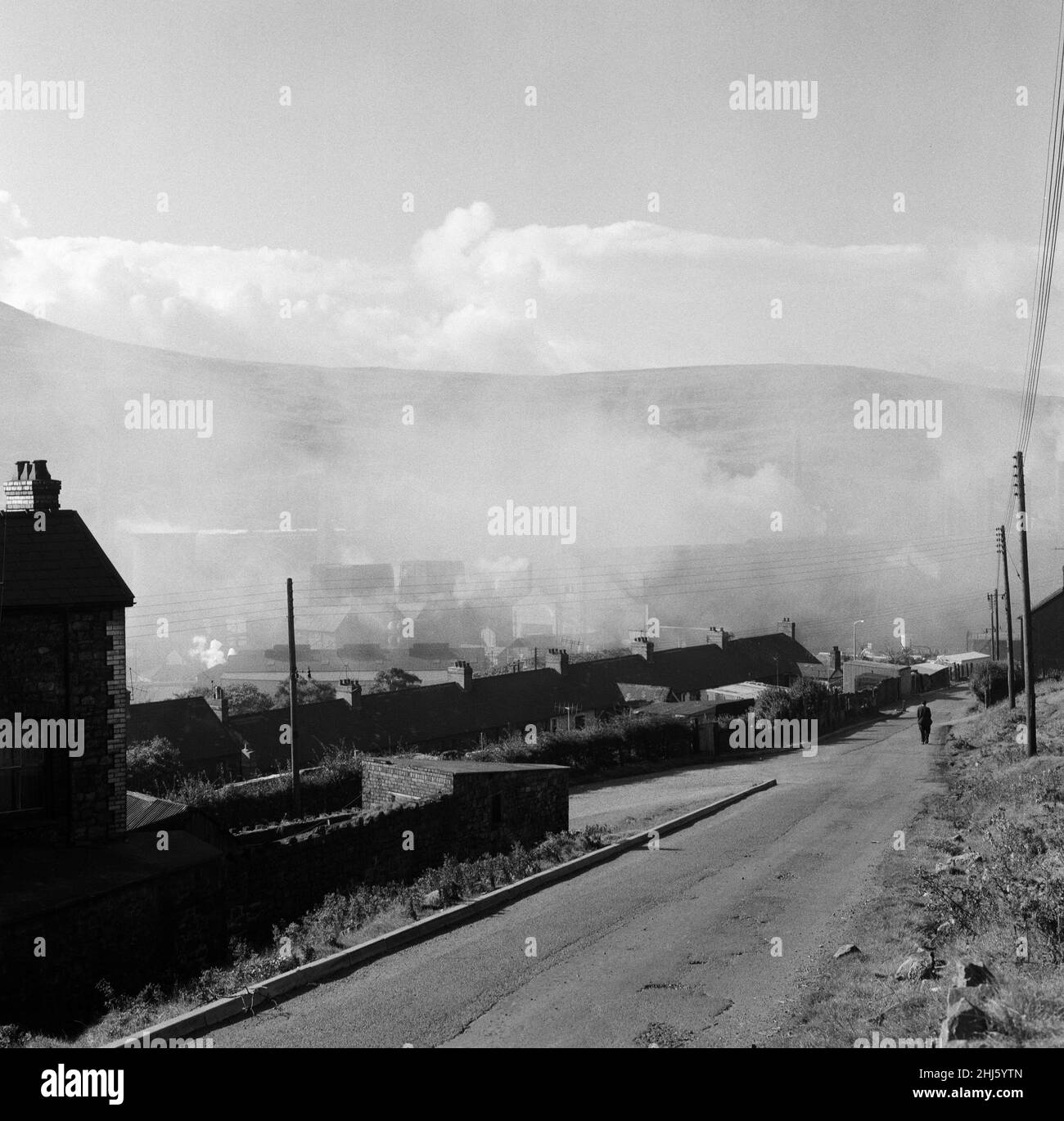 Tredegar, Blaenau Gwent, Wales. Gelegen innerhalb der historischen Grenzen von Monmouthshire. September 1960. Stockfoto