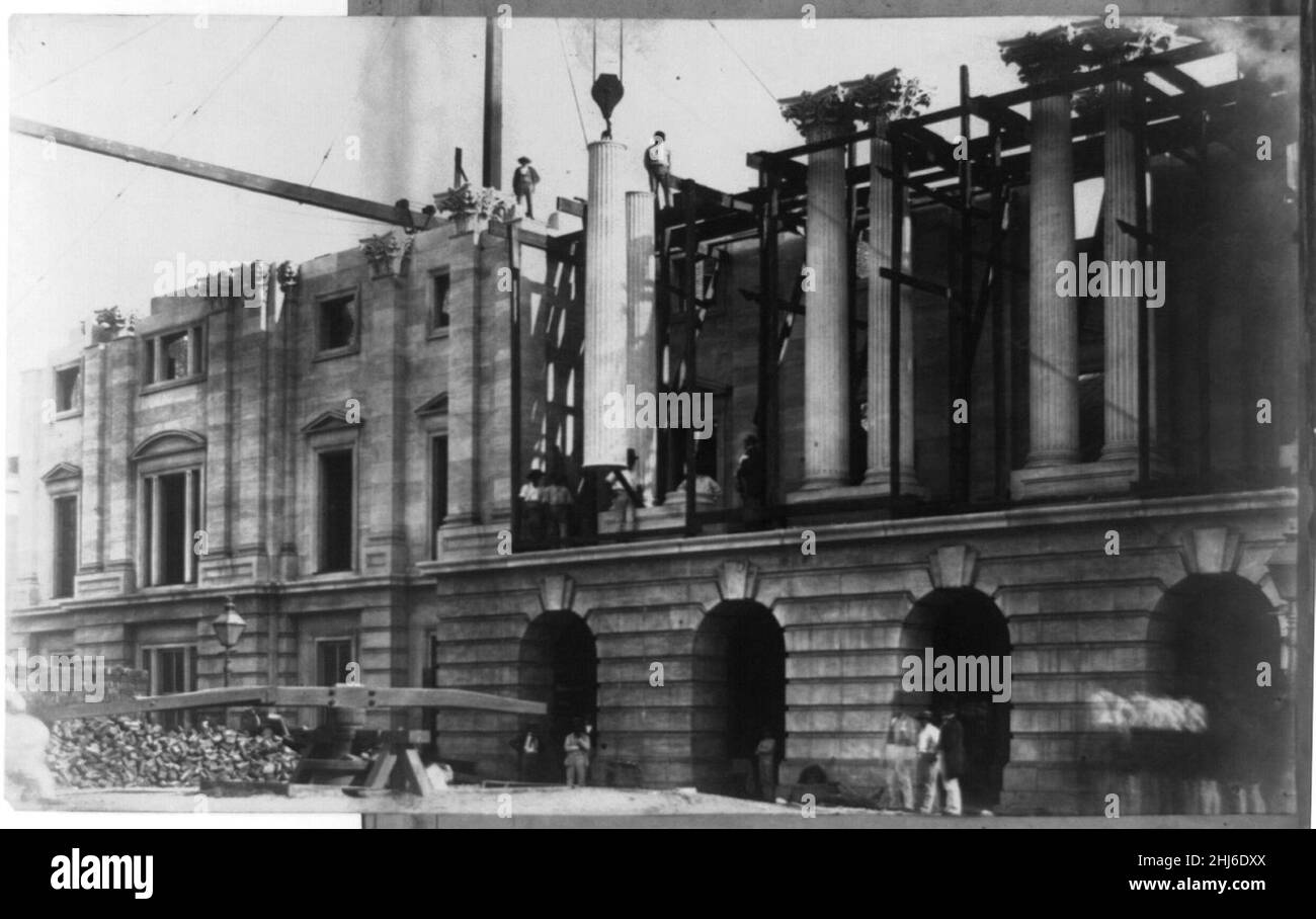 Gefederte Spalte in Position gesetzt wird, U.S. Post Office Stockfoto