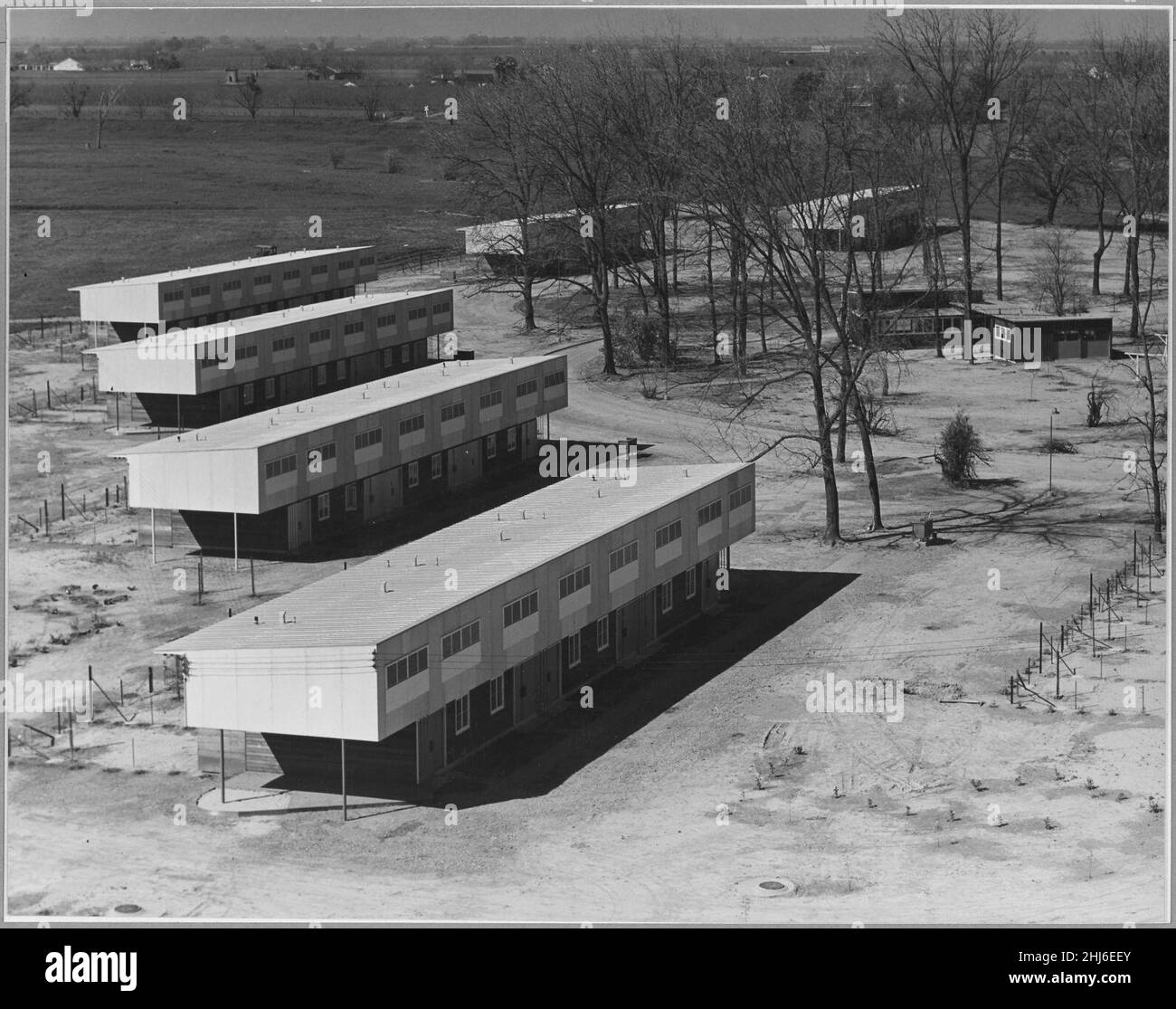 Sutter County, in der Nähe von Yuba City, Kalifornien. Mehrfamilienhaus der Yuba City Farm Workers Co. . . - Stockfoto