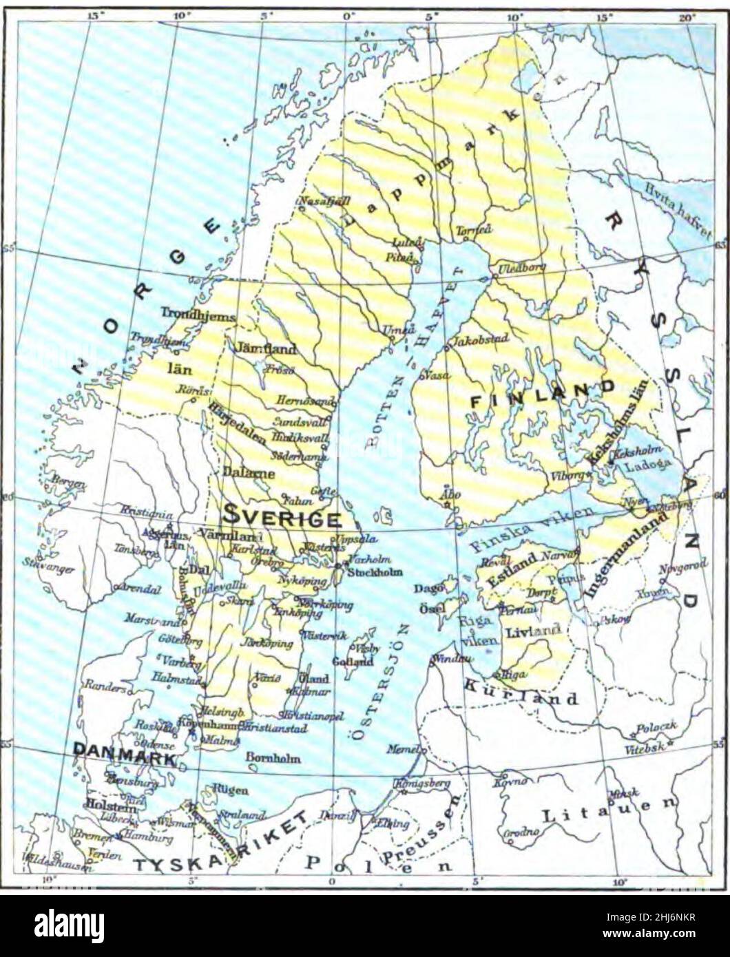 Schwedisches Kaiserreich 1658. Stockfoto
