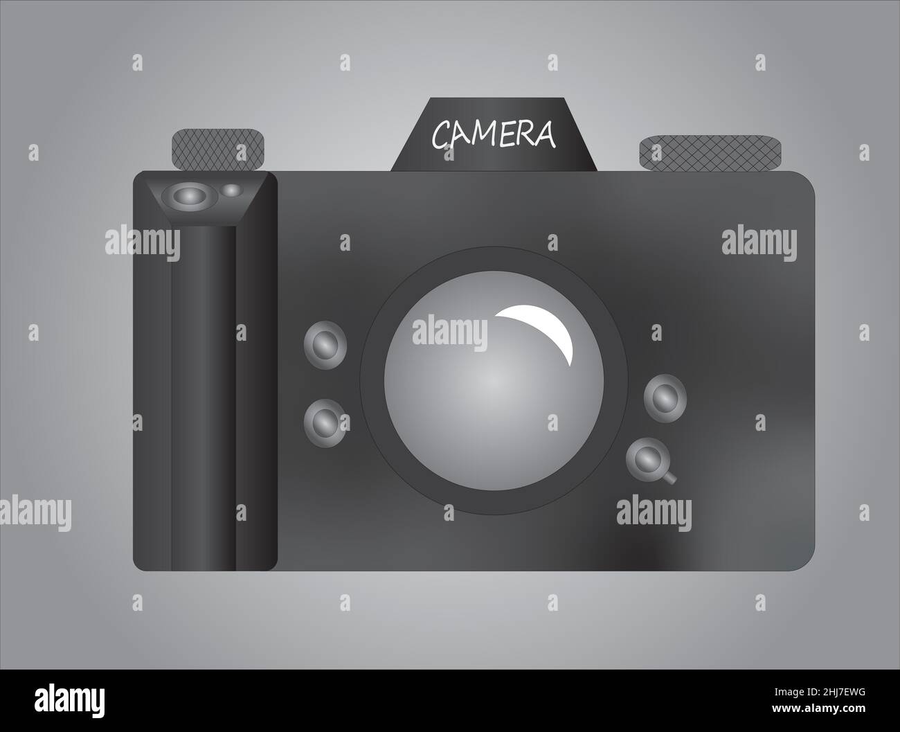 Kamera, Fotografie, Objektiv, Gehäuse, Taste, Steuerung, Foto, Fotografie, Ausrüstung, Fotograf, Fotogeschäft, Werbung, Logo, Verkauf, Angebot, Marke, Stock Vektor