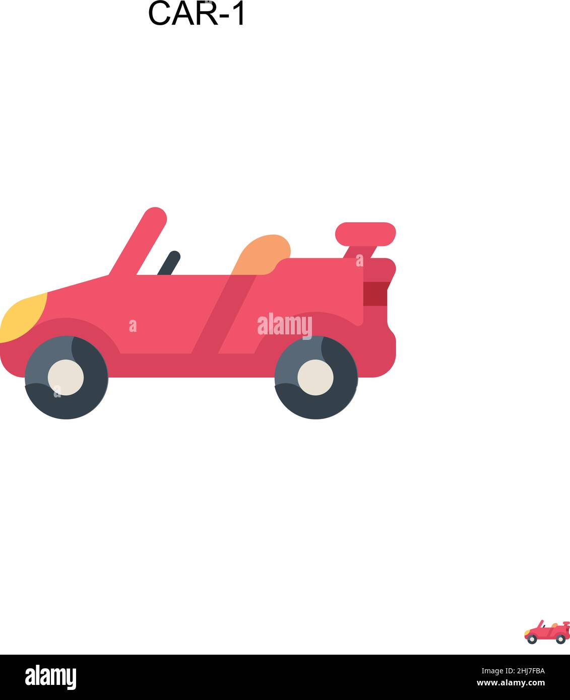 Car-1 einfaches Vektorsymbol. Illustration Symbol Design-Vorlage für Web mobile UI-Element. Stock Vektor