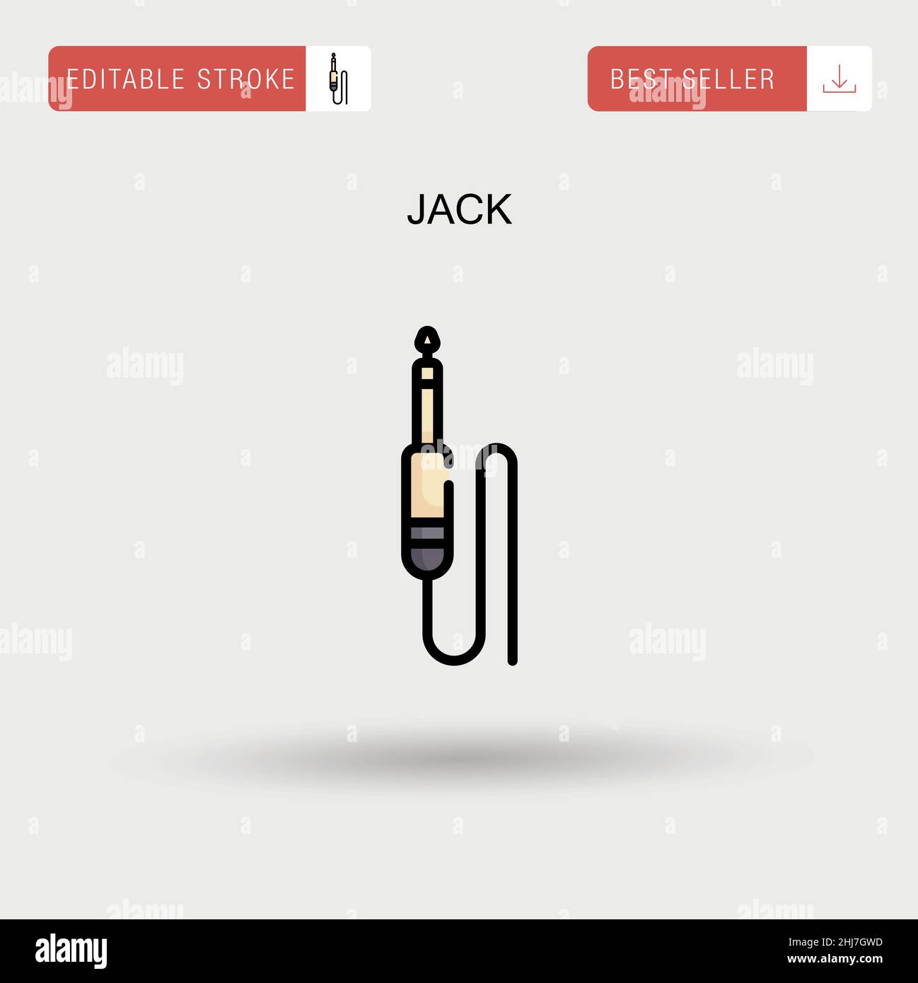 Jack Simple Vector-Symbol. Stock Vektor