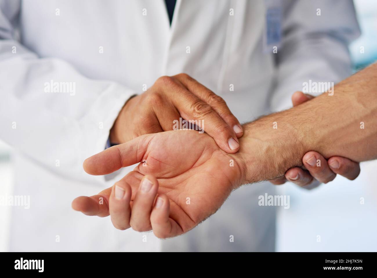 Achten Sie darauf, was Ihr Puls Ihnen sagt Stockfoto