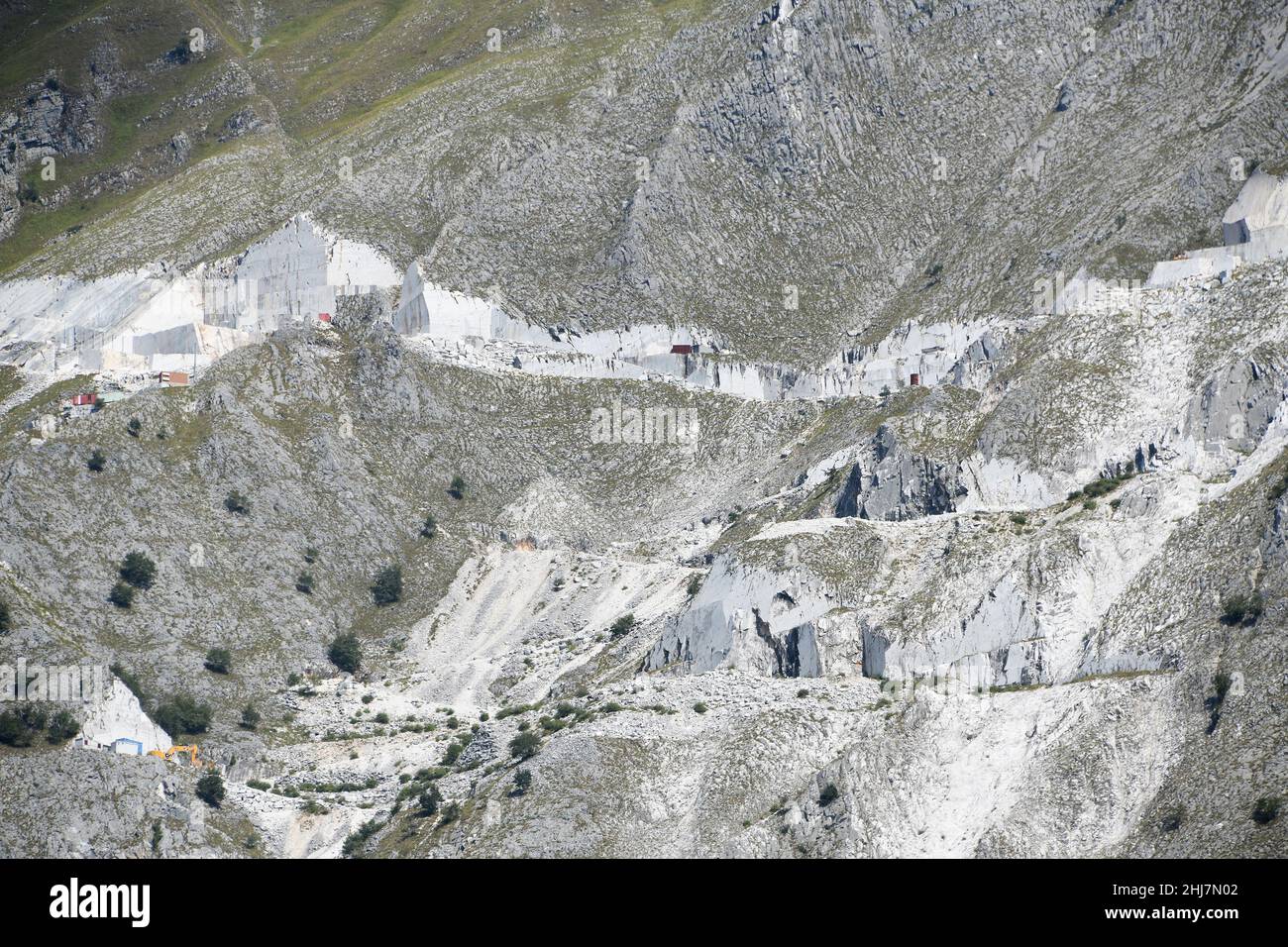 Marmorsteinbrüchen in Carrara. Stockfoto