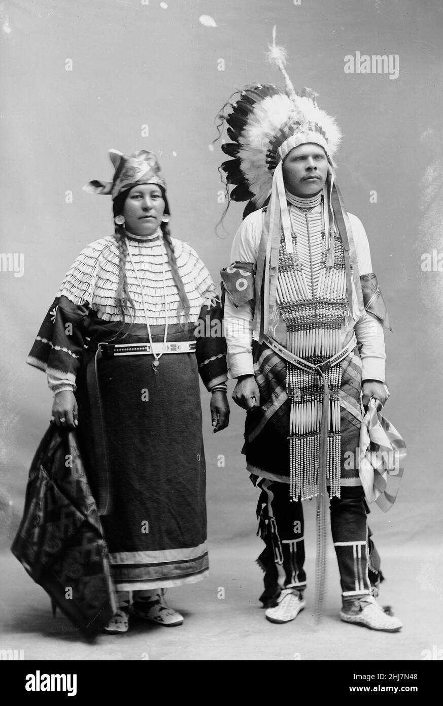 Antikes und Vintage-Foto - Indianer aus dem Südosten Idahos / Indisch / Indianer /1900. Stockfoto