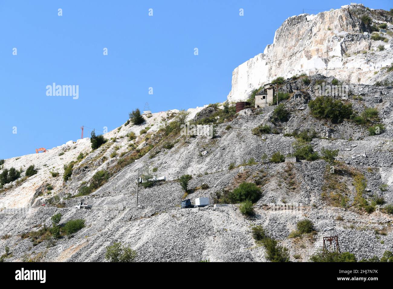 Marmorsteinbrüchen in Carrara. Stockfoto