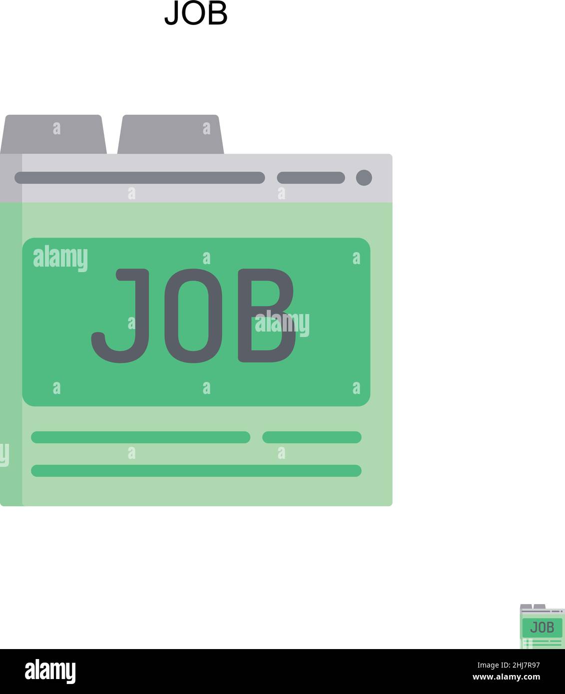 Vektorsymbol Job Simple. Illustration Symbol Design-Vorlage für Web mobile UI-Element. Stock Vektor