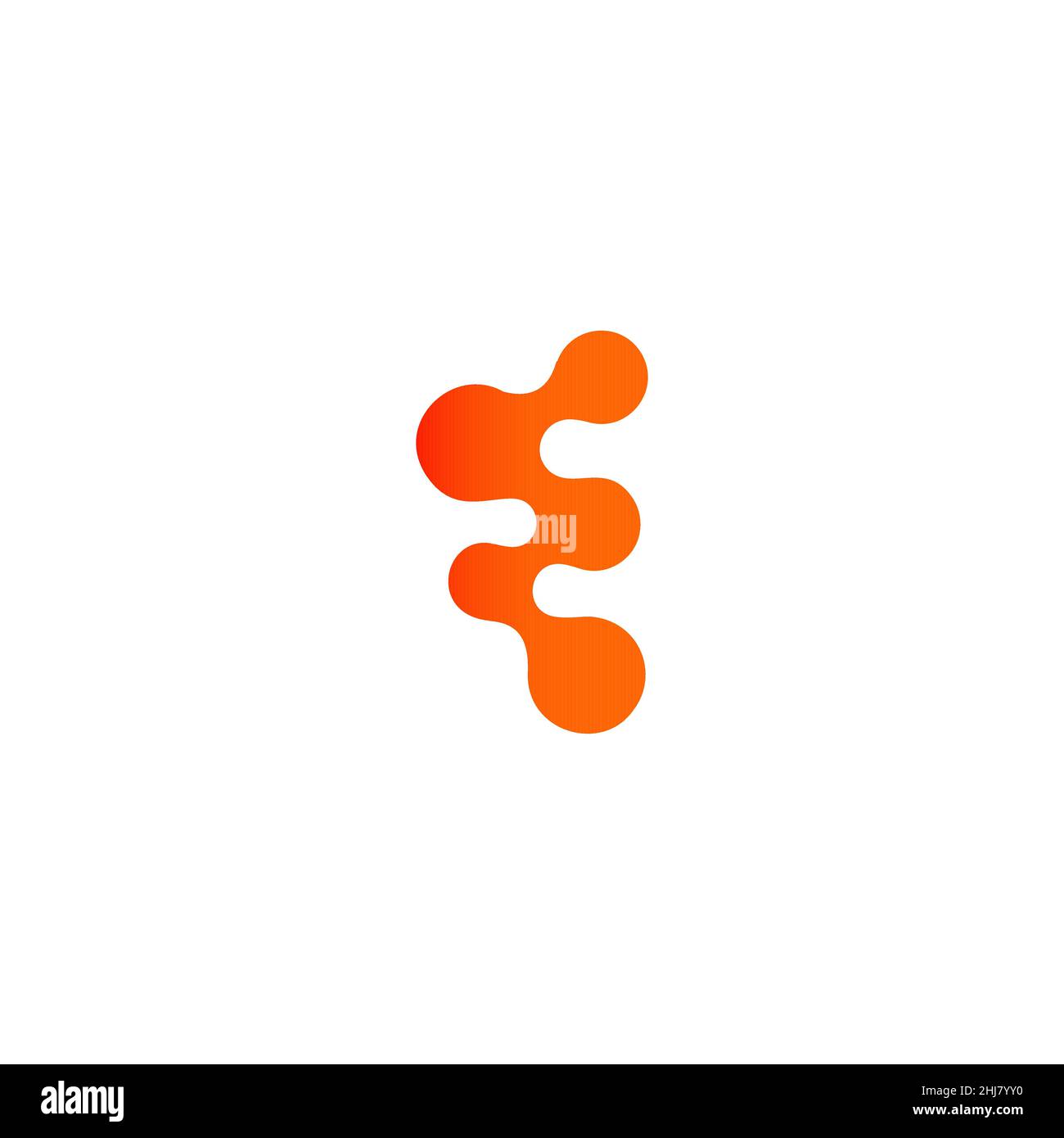 Science Day Symbol, Stammzellen abstraktes Zeichen, orange Fusion dots Logo Konzept, Atomenergie, Wirbelsäulengesundheit, DNA-Symbol, Nanotech Research Technology Lab Stock Vektor
